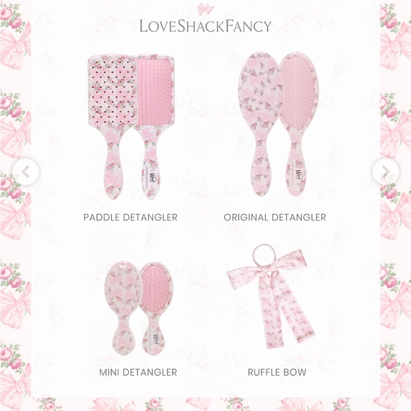 LOVESHACKFANCY WET BRUSH PADDLE BRUSH Favorite Rosa Beaux Founder Favorite